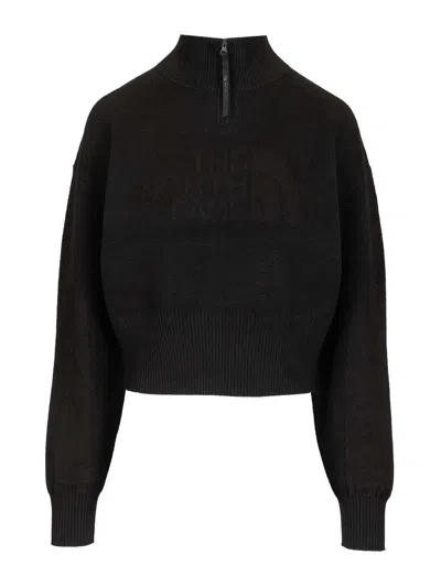The North Face W Half-zip Logo Sweater Knitwear Black