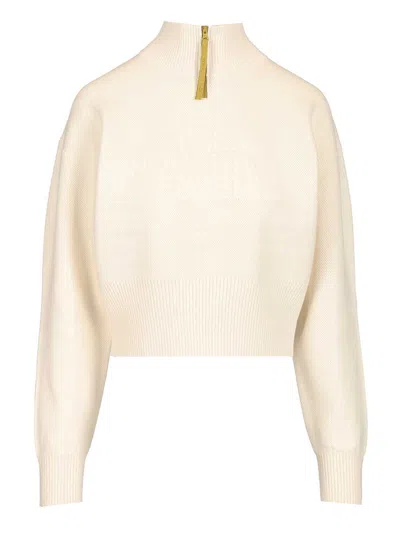 The North Face W Half-zip Logo Sweater Knitwear White