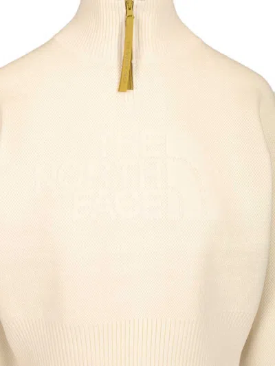 The North Face W Half-zip Logo Sweater Knitwear White