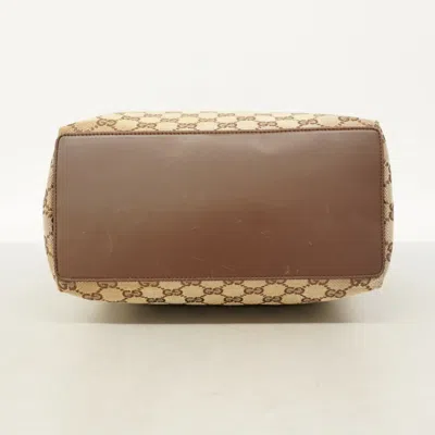 Pre-owned Gucci Beige Brown Canvas Tote Bag () In Multi