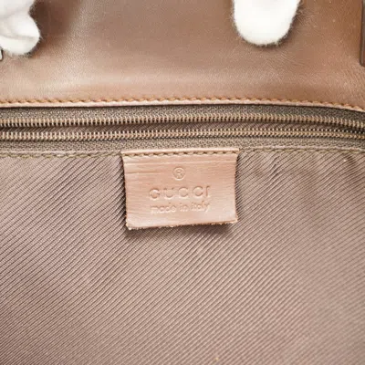 Pre-owned Gucci Beige Brown Canvas Tote Bag () In Multi