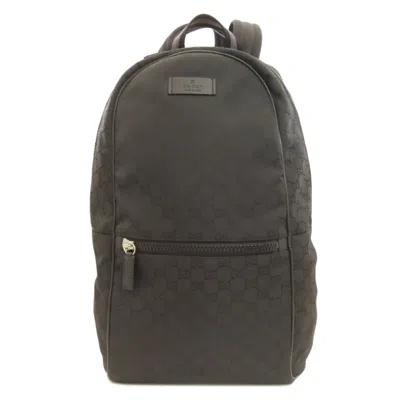 Pre-owned Gucci Black Canvas Backpack ()