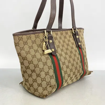 Pre-owned Gucci Brown Canvas Tote Bag ()
