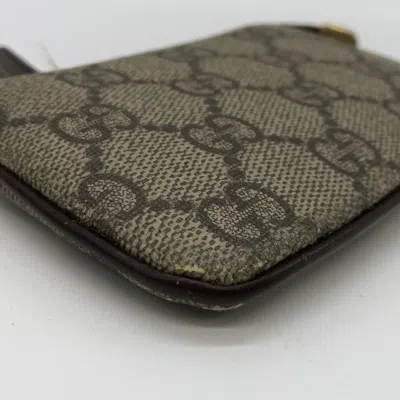Pre-owned Gucci Brown Gg Supreme Coin Purse/coin Case ()