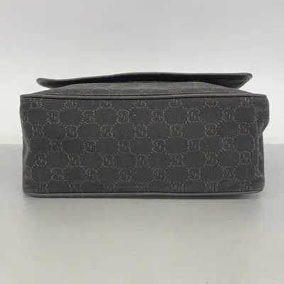 Pre-owned Gucci Dark Brown Denim Shoulder Bag ()