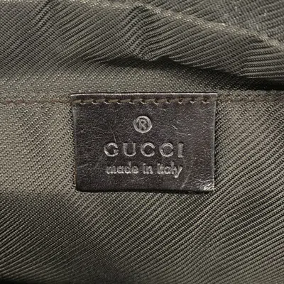 Pre-owned Gucci Dark Brown Denim Shoulder Bag ()