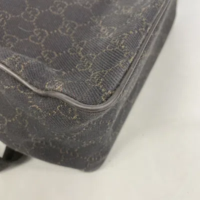 Pre-owned Gucci Dark Brown Denim Shoulder Bag ()