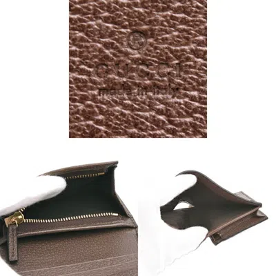 Pre-owned Gucci Gg Supreme Brown Gg Supreme Wallet (bi-fold) ()