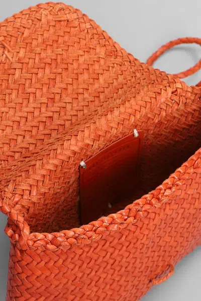 Dragon Diffusion Mini City Bag Shoulder Bag In Orange Leather In Blue