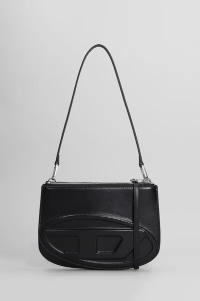 Diesel 1dr 20. Twin Shoulder Bag In Black Leather