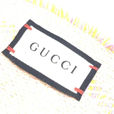 Pre-owned Gucci Wool Gg Logo Scarf In Women's Pink () In Multi