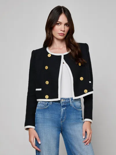 L'agence Mazikeen Tweed Jacket In Multi