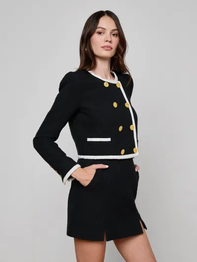 L'agence Mazikeen Tweed Jacket In Multi