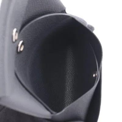 Pre-owned Hermes Black Epsom Leather Coin Purse/coin Case ()