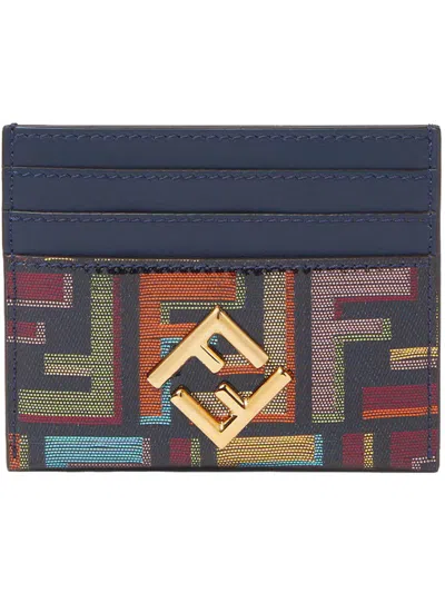 Fendi Cc Case Flat Fabric Blades F Accessories In Blue