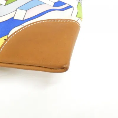 Pre-owned Hermes Blue Electric Fauve Jaune Silk Barenia Leather Shoulder Bag ()