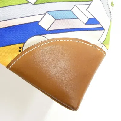 Pre-owned Hermes Blue Electric Fauve Jaune Silk Barenia Leather Shoulder Bag ()