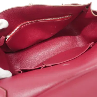 Pre-owned Hermes Bois De Rose Taurillon Clemence Leather Shoulder Bag ()