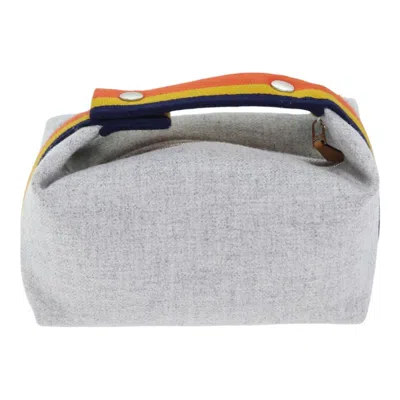 Pre-owned Hermes Bride À Brac Wool Gray Wool Bag ()