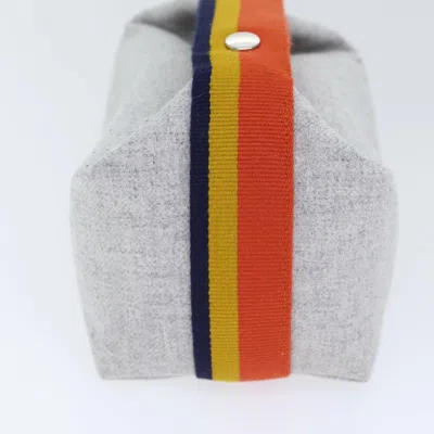 Pre-owned Hermes Bride À Brac Wool Gray Wool Bag ()