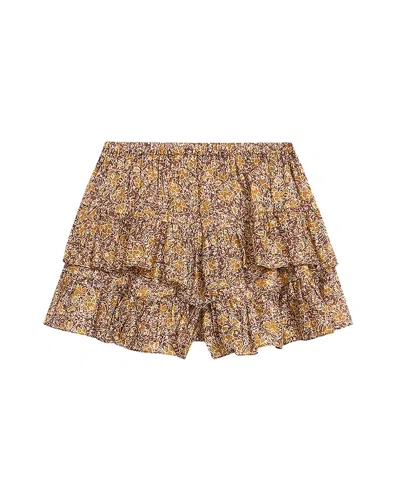 Isabel Marant Étoile Jocadia Ruffled Shorts In Brown