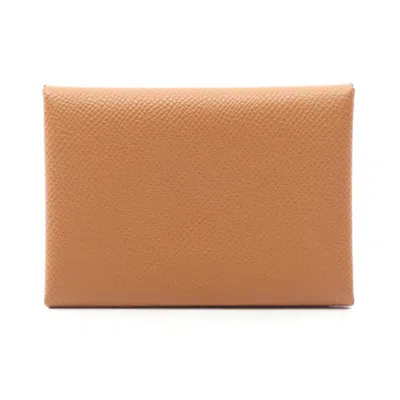 Pre-owned Hermes Brown Epsom Leather Coin Purse/coin Case ()