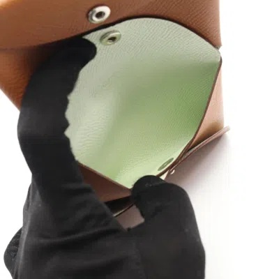 Pre-owned Hermes Brown Epsom Leather Coin Purse/coin Case ()