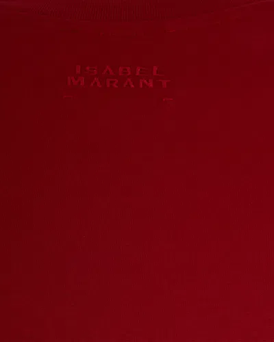 Isabel Marant Mylda Organic Cotton Dress In Red