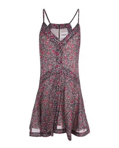 Isabel Marant Étoile Danielle Floral Cotton Voile Minidress In Brown