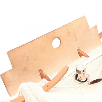 Pre-owned Hermes Brown Ivory Toile H Leather Backpack ()