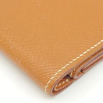Pre-owned Hermes Hermès Compact Wallet In Brown Women's Leather () In Multi