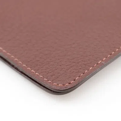 Pre-owned Hermes Dogon Brown Togo Leather Long Wallet (bi-fold) ()