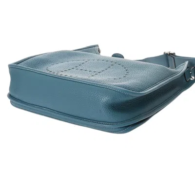 Pre-owned Hermes Evelyne Blue Jean Taurillon Clemence Leather Shoulder Bag ()