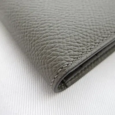 Pre-owned Hermes Gray Long Wallet (bi-fold) ()