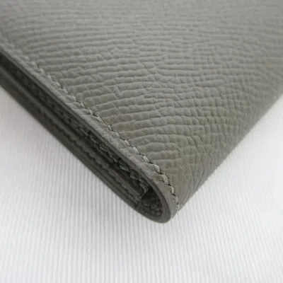 Pre-owned Hermes Gray Long Wallet (bi-fold) ()