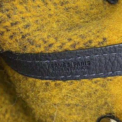 Pre-owned Hermes Navy Orange Yellow Wool Tote Bag ()