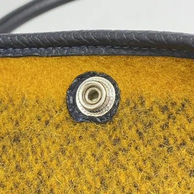 Pre-owned Hermes Navy Orange Yellow Wool Tote Bag ()