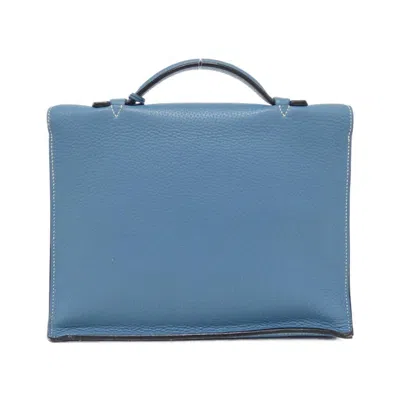 Pre-owned Hermes Sac A Depeche Blue Jean Taurillon Clemence Leather Handbag ()