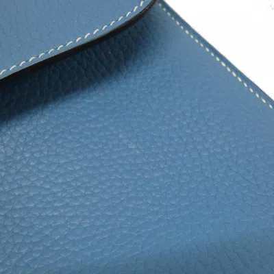 Pre-owned Hermes Sac A Depeche Blue Jean Taurillon Clemence Leather Handbag ()