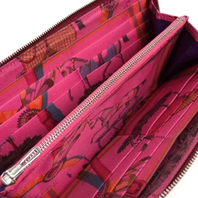 Pre-owned Hermes Silk'in Ruby Epsom Leather Long Wallet (bi-fold) () In Red