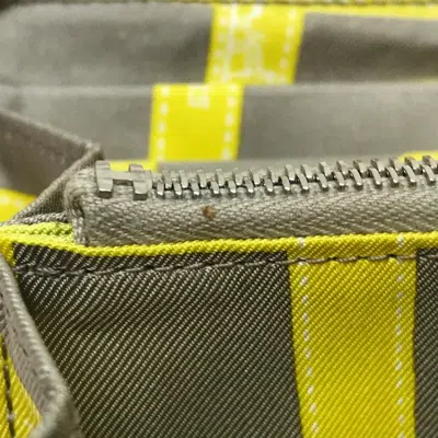 Pre-owned Hermes Silk'in Soufre Yellow Epsom Leather Silk Long Wallet (bi-fold) ()