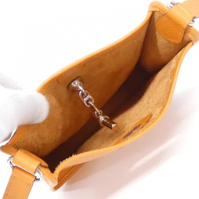 Pre-owned Hermes Vespa Orange Epsom Leather Shoulder Bag ()