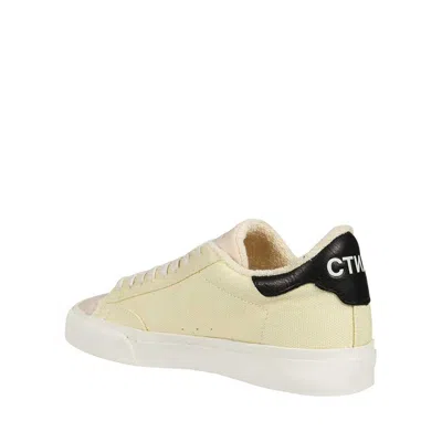 Heron Preston White Canvas Low Top Men's Sneakers In White