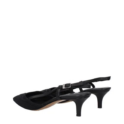 Isabel Marant Black Fabric Mid Heel Women's Pumps In Black