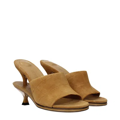 Jacquemus Brown Leather Stiletto Heel Women's Sandals In Brown