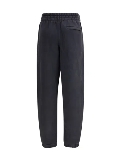 Alexander Wang Women Sweatpants With Raised Glitter Logo Detailing In Black
