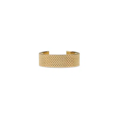 Jil Sander Women Bracelet Refined Mesh Texture In Gold