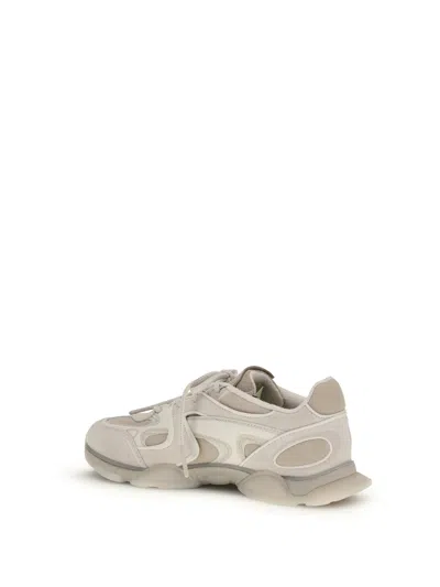 Axel Arigato Eris White Sneaker With Side Logo Lettering And Panel Design In Suede Man In Neutral