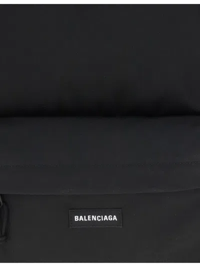 Balenciaga Explorer Backpack In Nylon With Applied Logo In Black