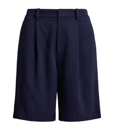 Ralph Lauren Wool Minetta Shorts In Blue